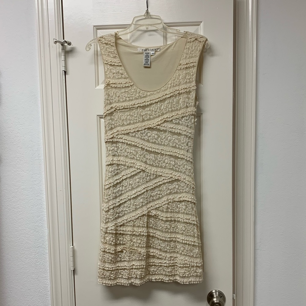 Mac Studio cream lace dress size large